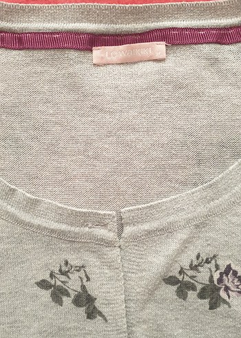 LCW Gri Düğmeli Kadın Hırka - Görsel 5