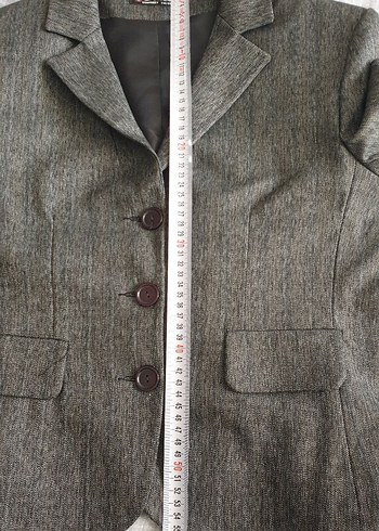 Gri Kadın Kumaş Ofis Takım - Görsel 4