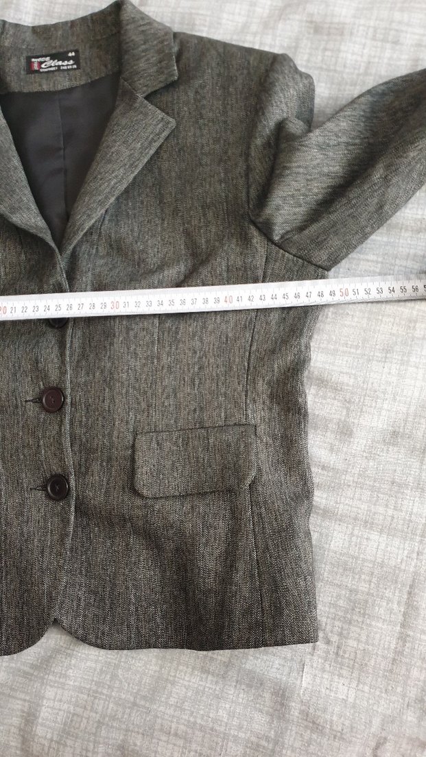 Gri Kadın Kumaş Ofis Takım - Görsel 3