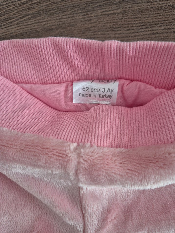 Pembe Nakışlı Kürklü Kolsuz Bebek Kıyafet Takımı - Görsel 3