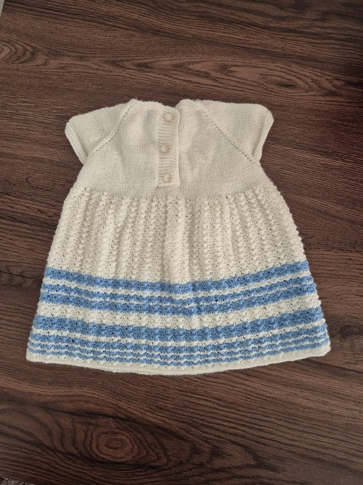 el örgüsü Beyaz bebek Elbise - Görsel 2