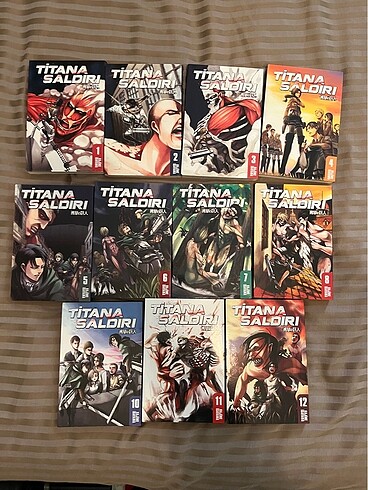 ATTACK ON TITAN MANGA (1-12) 9 EKSİK!!!