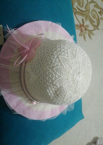 Beyaz Nakışlı Çocuk Örgü Şapka - Görsel 4