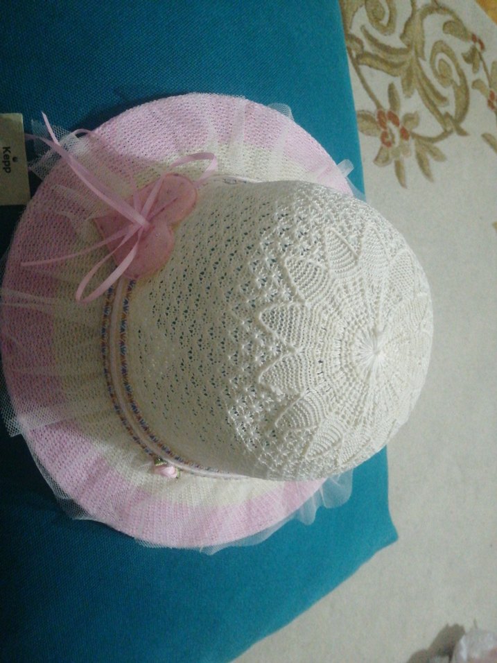 Beyaz Nakışlı Çocuk Örgü Şapka - Görsel 4