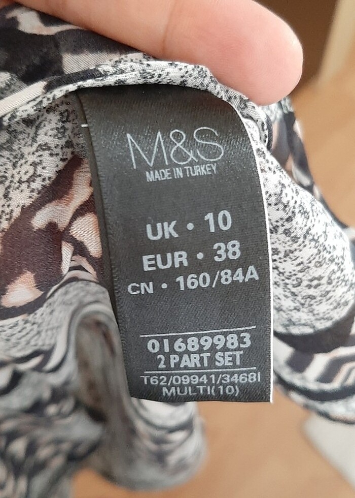 Marks&Spencer bluz. Şifon. Bir kere giyildi.  - Görsel 2