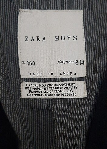 Orjinal  Boys siyah kadife ceket  - Görsel 3