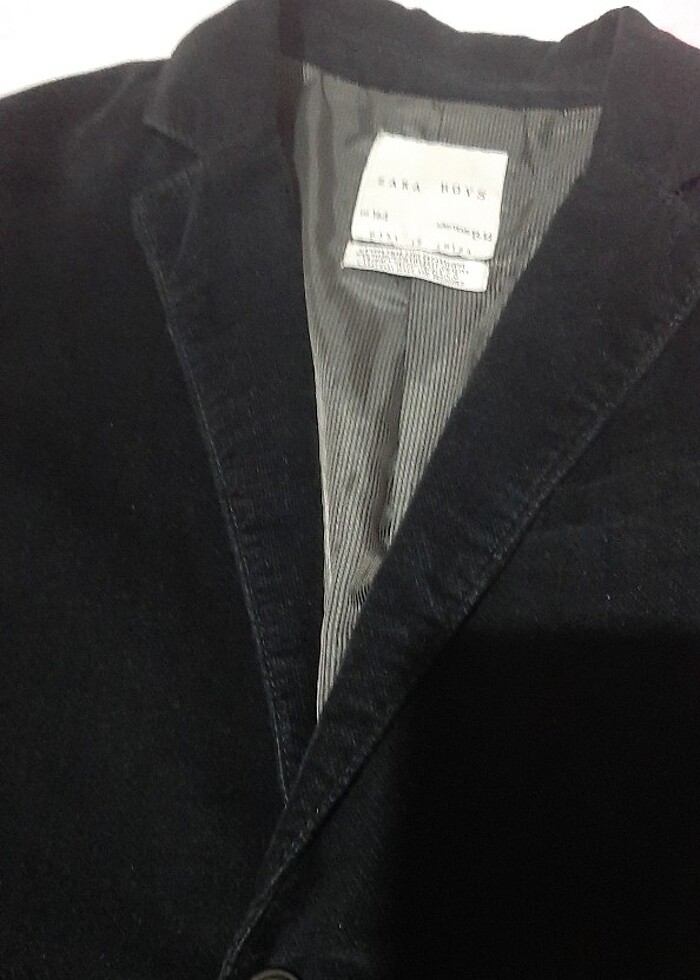 Orjinal  Boys siyah kadife ceket  - Görsel 2