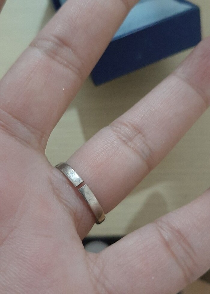 Gümüş zirkon yüzük 5 taş yüzük  - Görsel 3