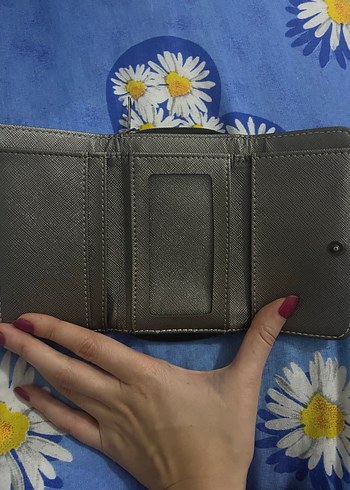 Gri Deri  Kadın Cüzdanı - Görsel 2