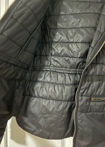 Siyah Fermuarlı Kadın Ceket - Görsel 2