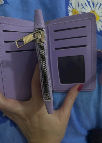 Mor Deri Kadın Cüzdanı Tokalı - Görsel 2