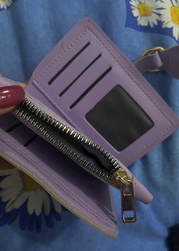 Mor Deri Kadın Cüzdanı Tokalı - Görsel 4