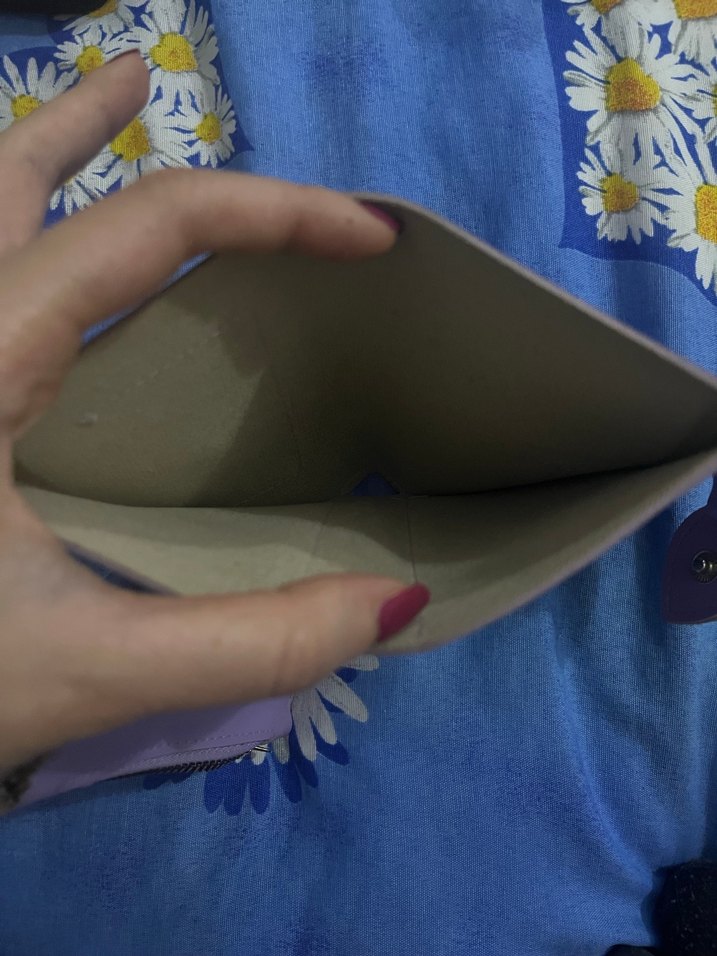 Mor Deri Kadın Cüzdanı Tokalı - Görsel 3