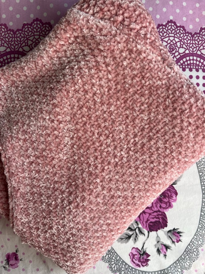 Pembe V Yakalı Örgü Kadın Kazak - Görsel 3