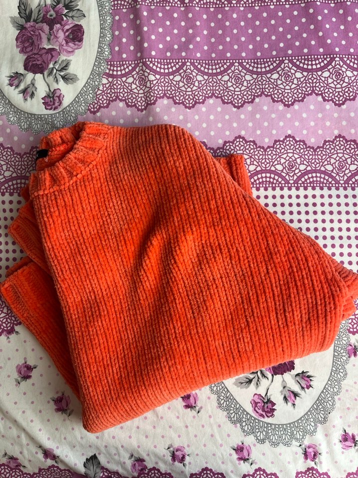 Kırmızı Örgü Kadın Triko - Görsel 2