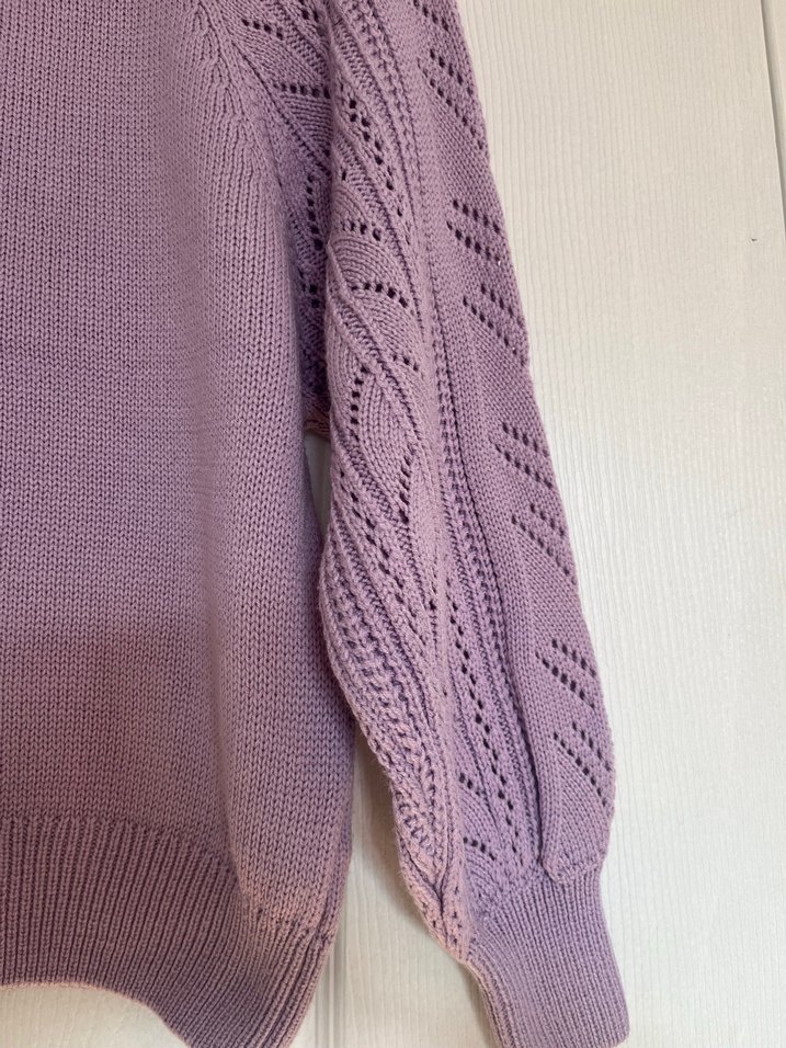 Mor Örgü Bohem Kadın Kazak - Görsel 3