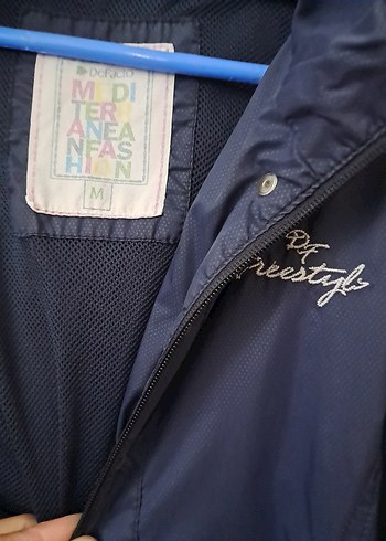 Lacivert kadın yağmurluk - Görsel 3