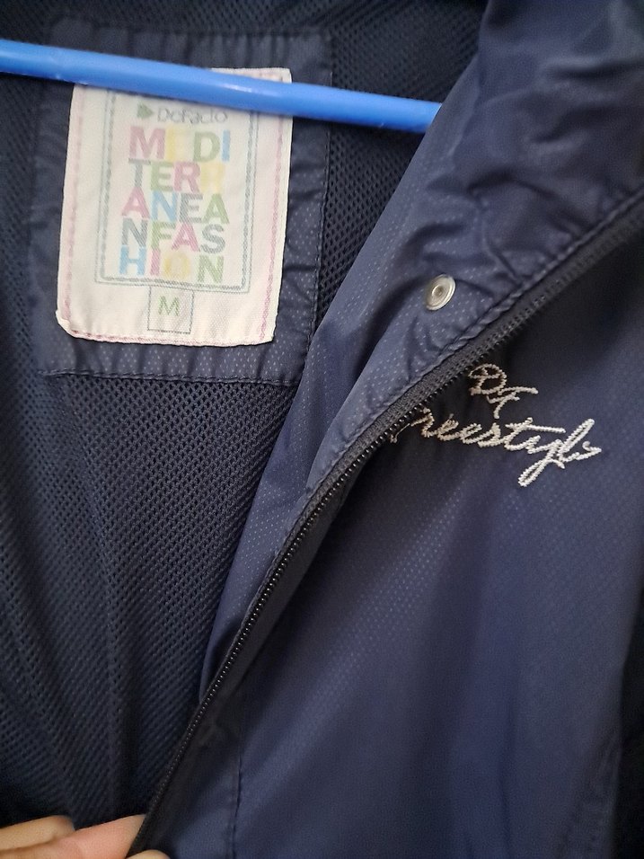 Lacivert kadın yağmurluk - Görsel 3