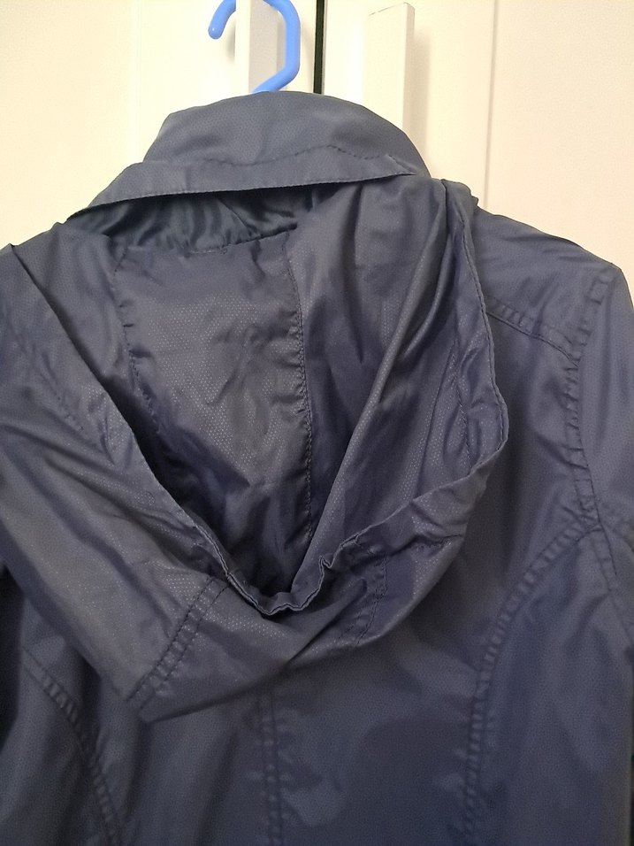 Lacivert kadın yağmurluk - Görsel 4