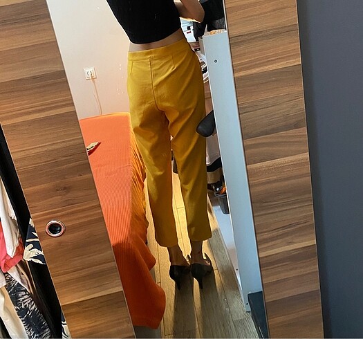 l Beden Sarı kumaş pantolon