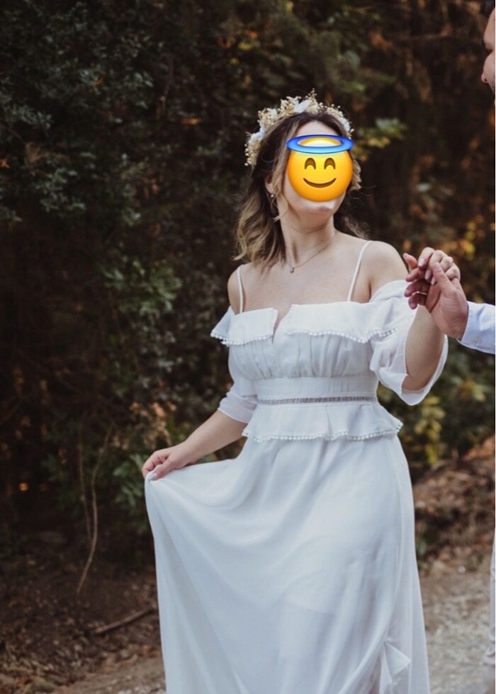 Beyaz Dış Çekim Elbisesi - Görsel 2