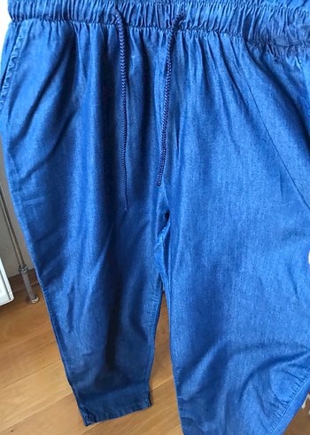 Düğmeli Lacivert Kot Tulum - Görsel 4