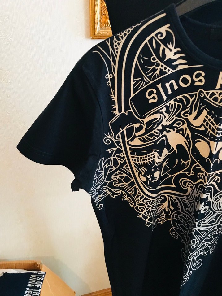 Desenli Siyah Salaş Hamile Tişörtü - Görsel 3