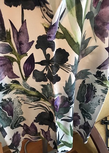 Mor Baskılı Kısa Kollu Gömlek - Görsel 4