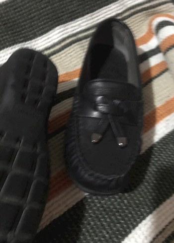Siyah Deri Tokalı Erkek Çocuk Loafer - Görsel 3