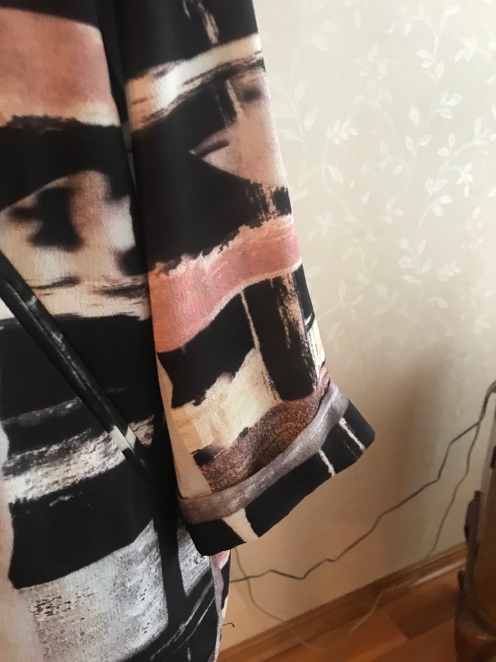 Kadın Kahverengi Desenli Uzun Kimono - Görsel 4