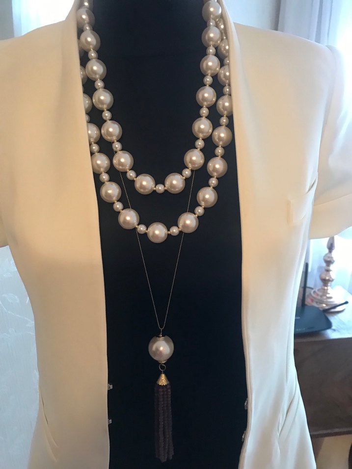 Kısa Beyaz Kadın Blazer - Görsel 2