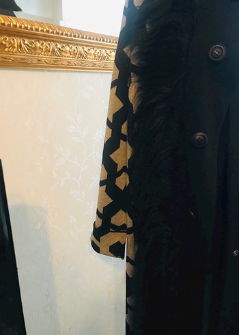 Siyah Düğmeli Gotik Hamile Kabanı - Görsel 4