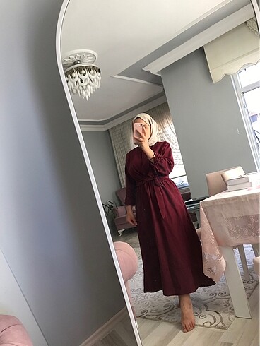 Bordo elbise
