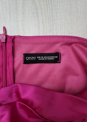 38 Beden Quzu baddie coquette otriş pembe fuşya mini abiye barbie elbise