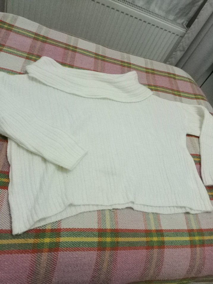 Beyaz Kadın Triko Bluz - Görsel 2