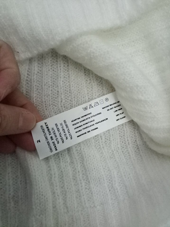 Beyaz Kadın Triko Bluz - Görsel 3