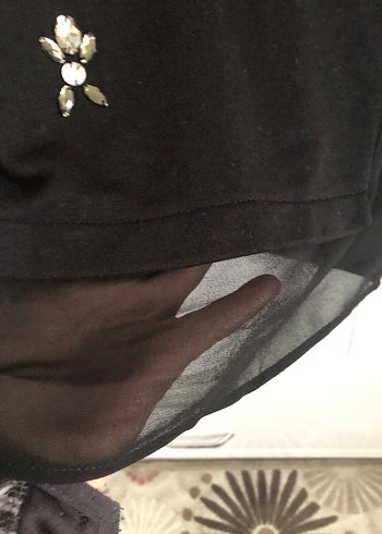 Siyah İşlemeli Kadın Sweatshirt - Görsel 6