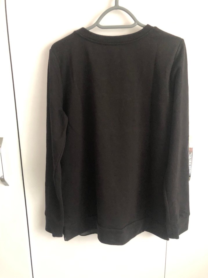 Siyah İşlemeli Kadın Sweatshirt - Görsel 5