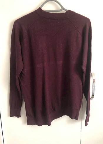 Bordo Kadın Yün Kazak, Uzun Kollu, Salaş - Görsel 6