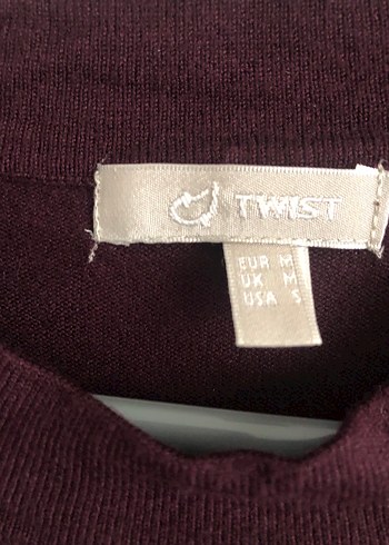 Bordo Kadın Yün Kazak, Uzun Kollu, Salaş - Görsel 5