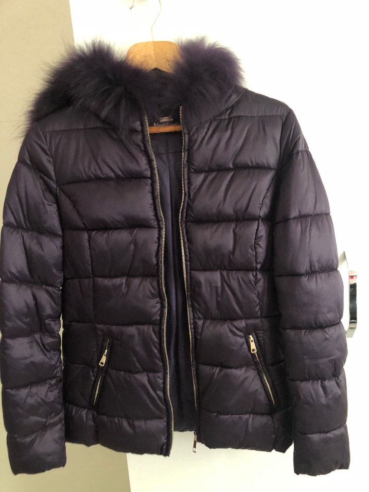 Mor Kürklü Kadın Kışlık Mont - Görsel 4