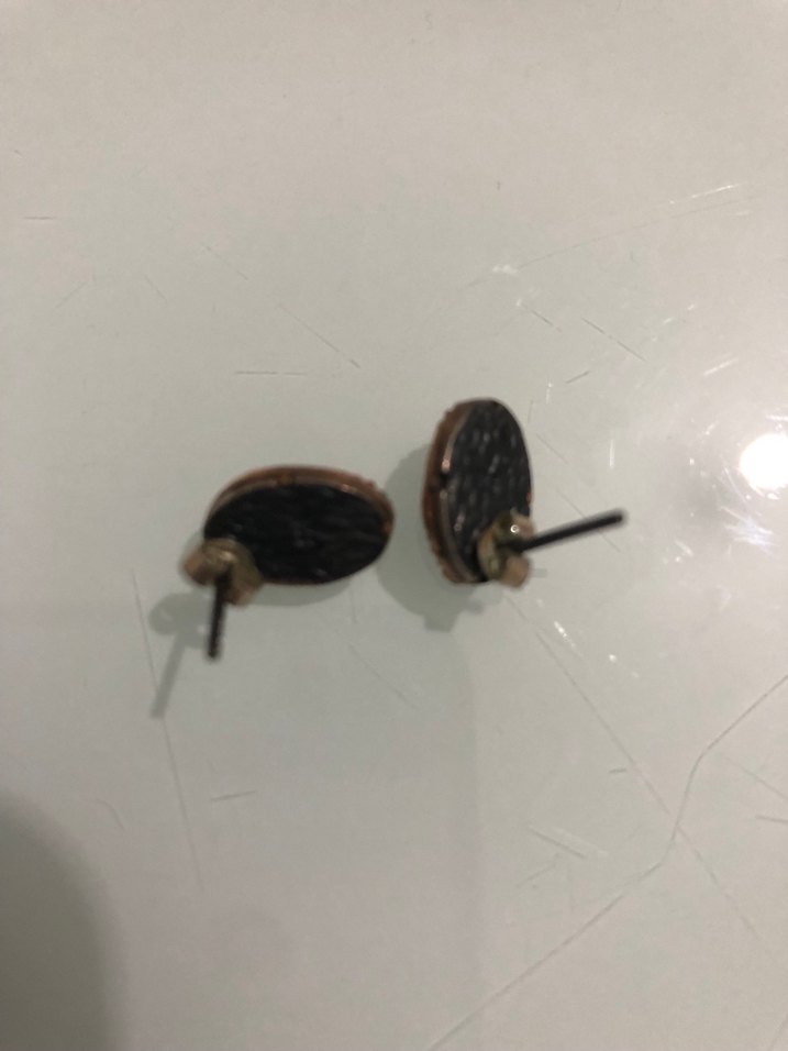 Vintage Mini Yeşil Payetli gümüş küpe - Görsel 5