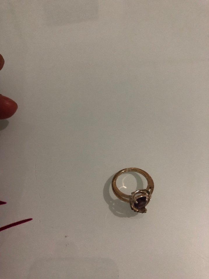 Mor Taşlı Vintage Kadın Yüzük - Görsel 4