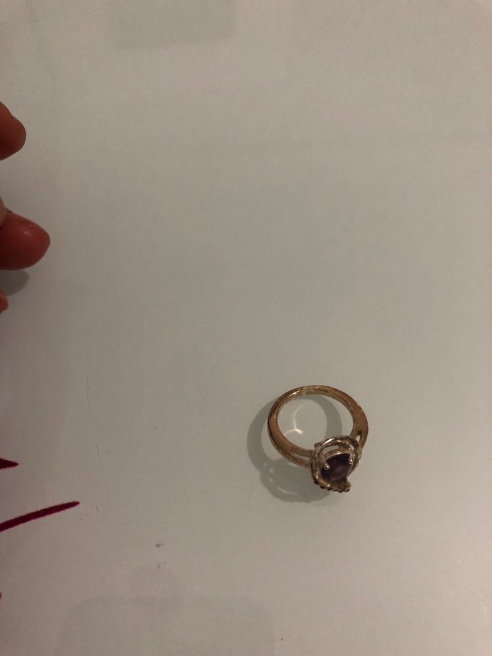 Mor Taşlı Vintage Kadın Yüzük - Görsel 5