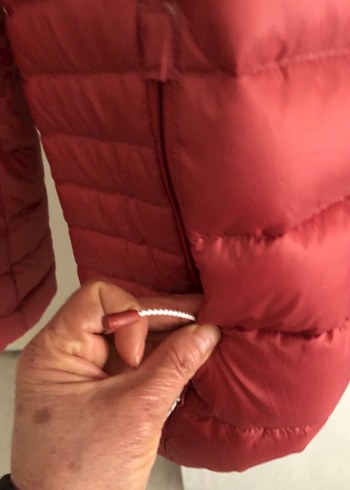 Kırmızı Kadın Fermuarlı Mont kaztüyü mont - Görsel 4