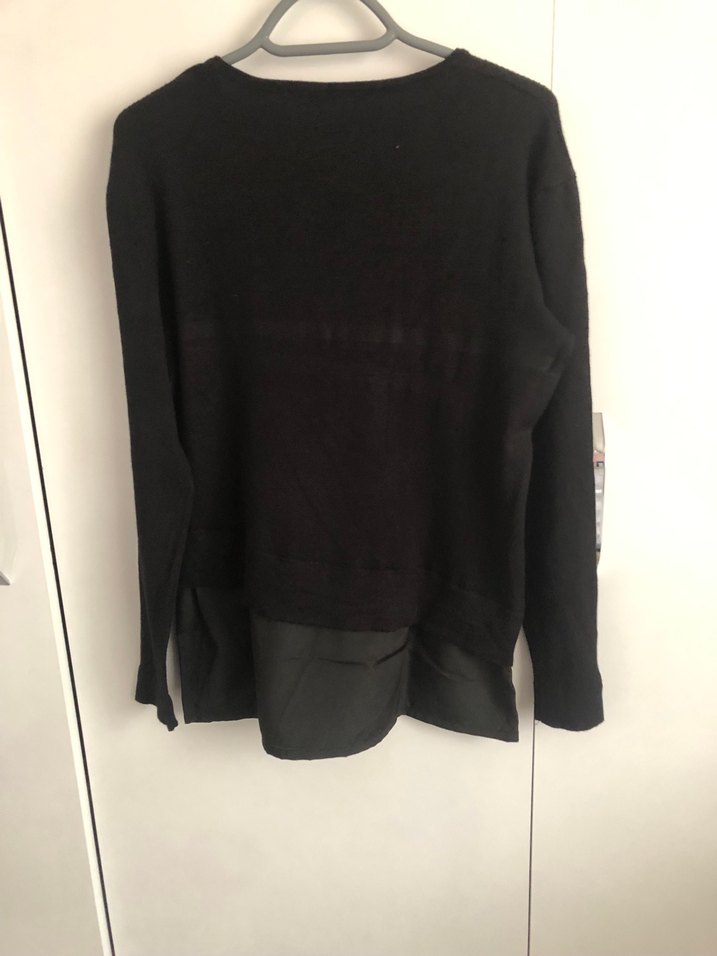 Kadın Siyah Basic Uzun Kollu kazak - Görsel 4