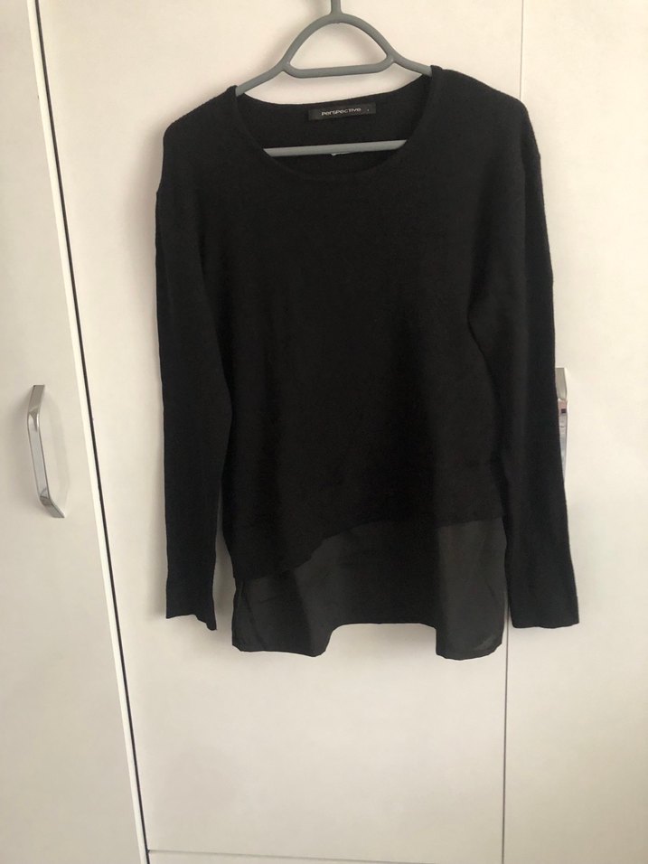 Kadın Siyah Basic Uzun Kollu kazak - Görsel 5