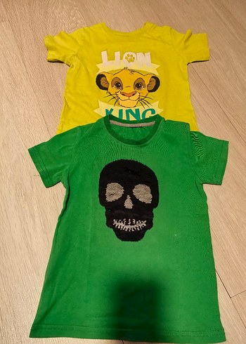 Yeşil Erkek Çocuk Kısa Kollu Baskılı Tişört - Görsel 2