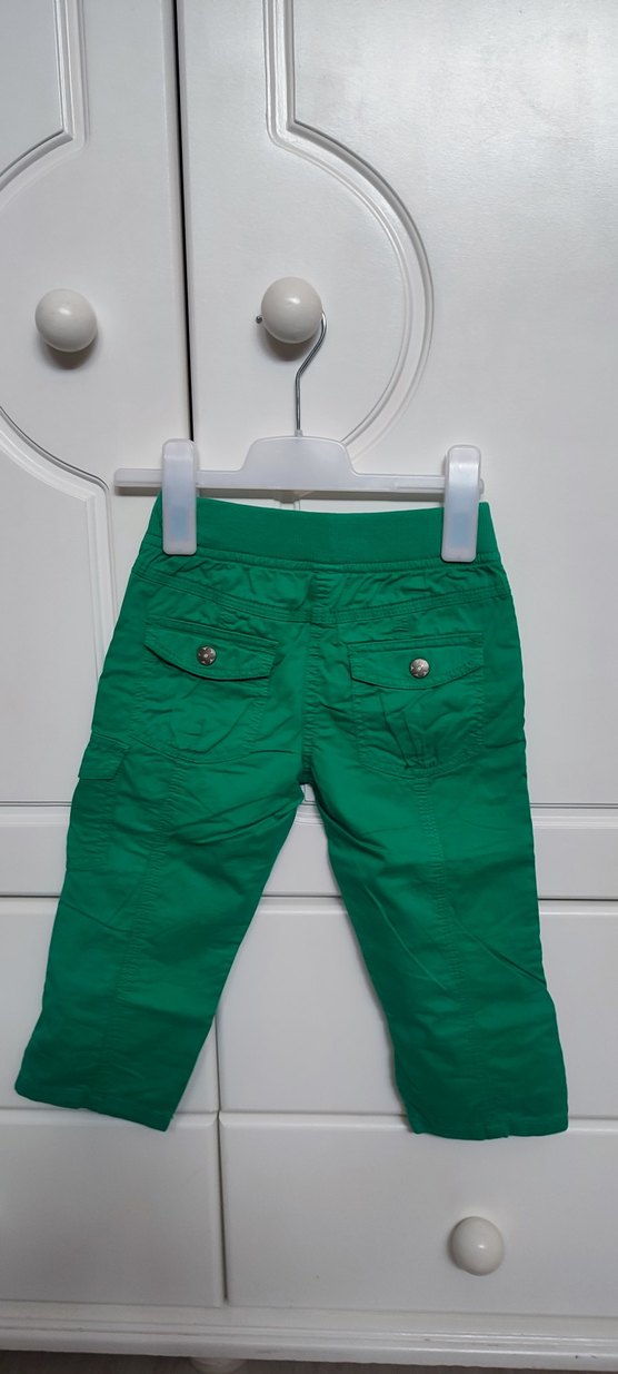 Kemerli Yeşil Kız Çocuk Pantolonu - Görsel 3