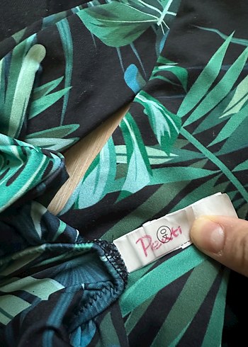 Penti Yeşil Tropikal Desenli Kadın Mayo - Görsel 6